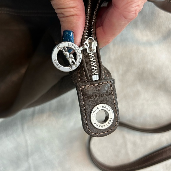 Leather Longchamp le Pliage large tote - Picture 7 of 16